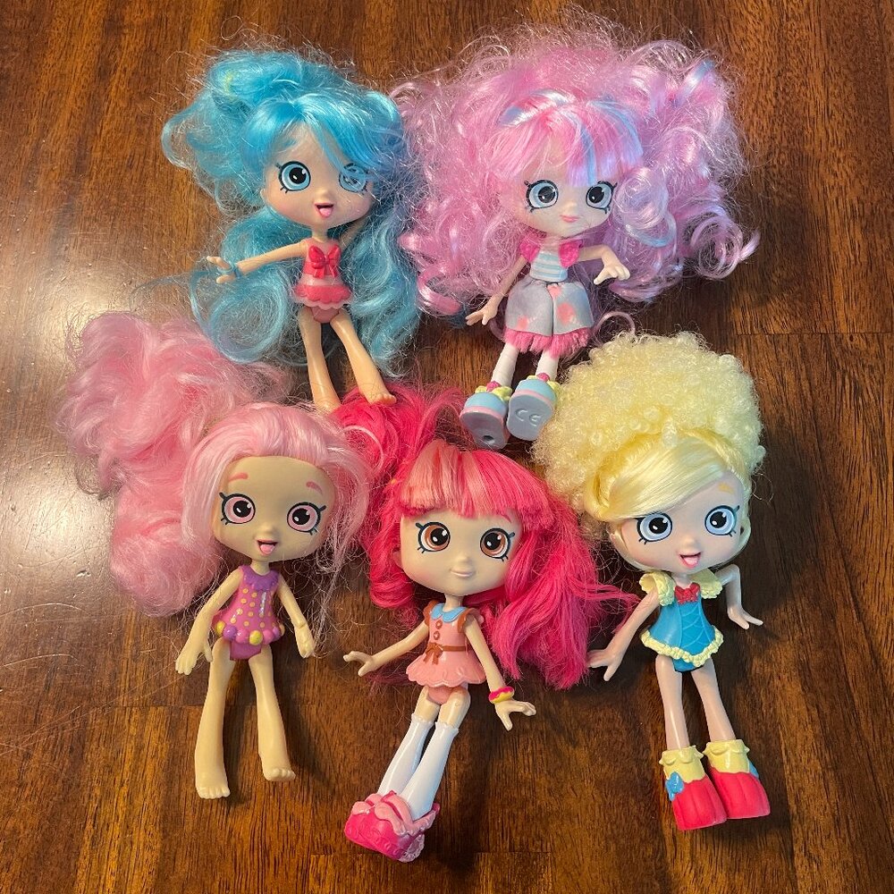 Shopkins Shoppies Dolls Set of 5 5" Dolls Collectible Colorful!